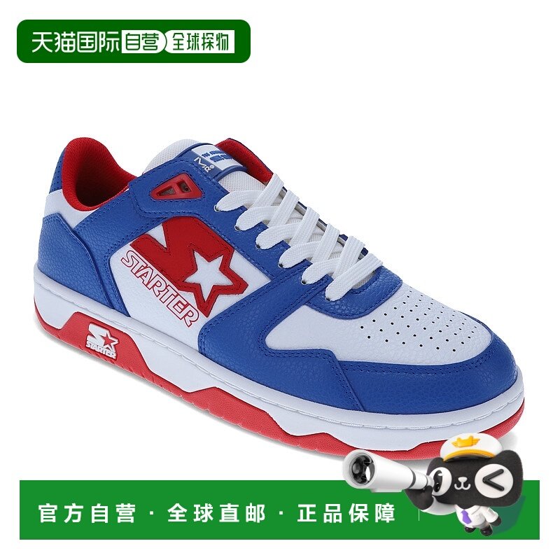 自营 Starter男式Breakaway 88低素食合成革休闲低帮运动鞋-白色/