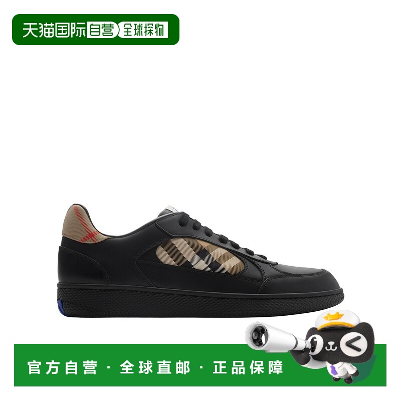 香港直邮BURBERRY 男士休闲鞋 81086501 CO 黑色 Terrace 拼格纹