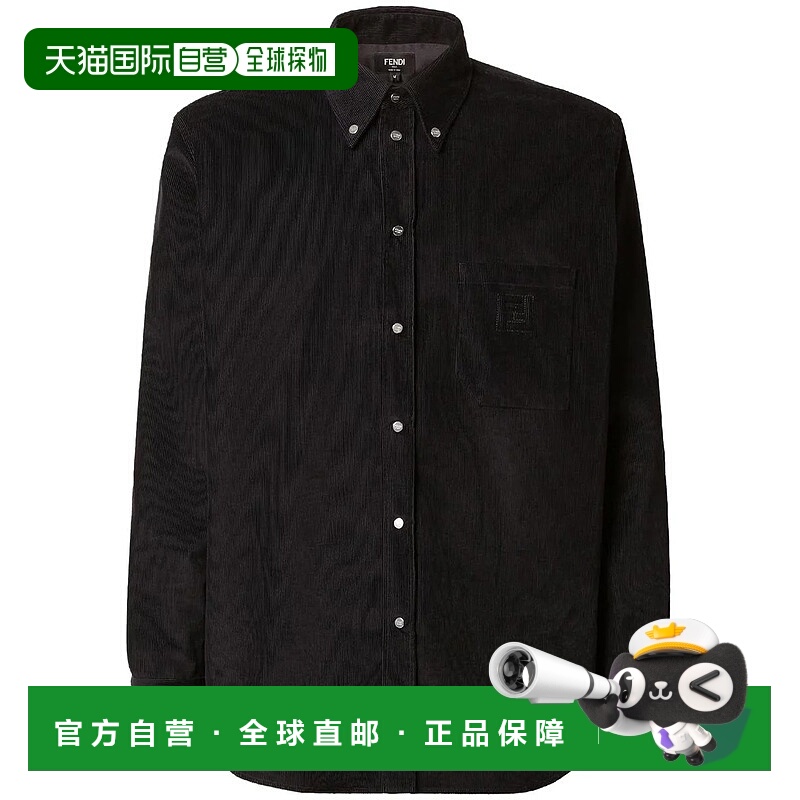 1h可退 香港直邮FENDI 男士衬衫 FS1296ATEFF0QA1NERO SS2026 黑