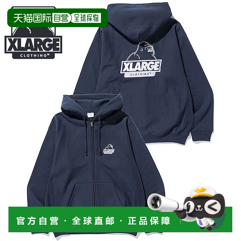 日本直邮XLARGE 男士 Champion 反向编织拉链连帽运动衫 [1012540