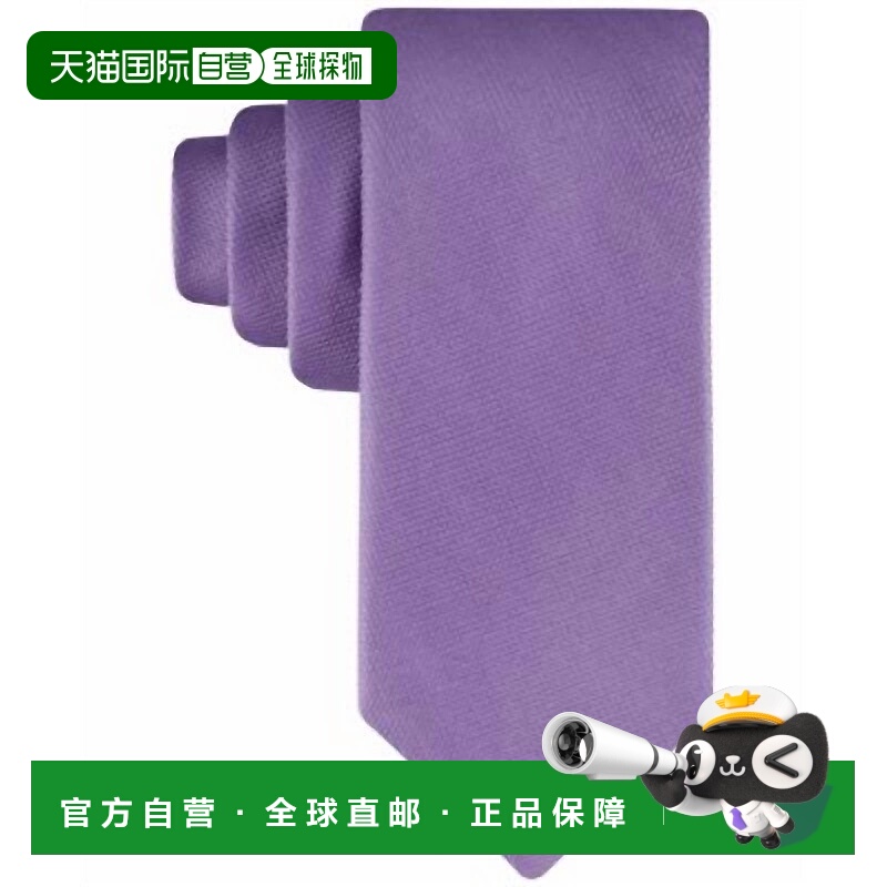 自营calvin klein男士Sienna纯色领带紫色-紫色 美国奥莱直发