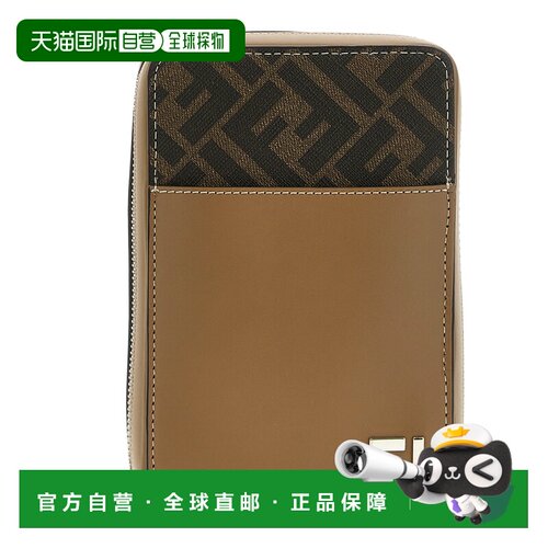 1h可退 香港直邮FENDI 男士斜挎包 7AS239AFF2F1M6E SS2024 棕色