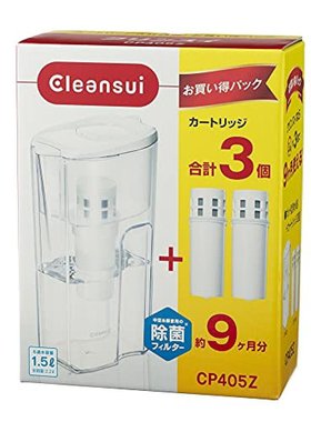 日本直邮三菱可菱水Cleansui净水器滤芯 2个装 白色CP405Z-WT