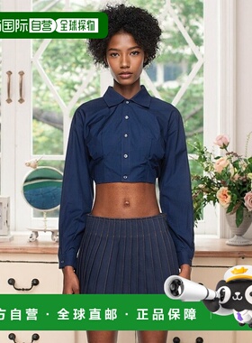 1h可退 香港直邮潮奢 Ami Paris 女士 独家发售蓝色衬衫 SPFSH405