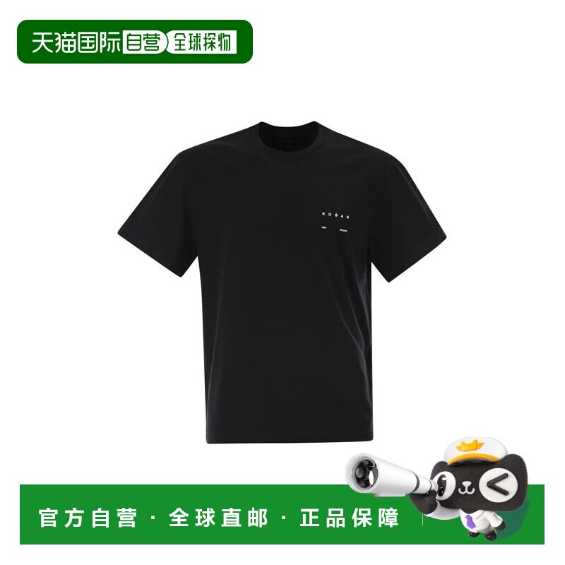 香港直邮HOGAN 男士T恤 KQMB3522360ZFVB999 SS2026 黑色 Cotton,男装,T恤,淘宝优惠券,粉丝福利购,淘宝优惠卷