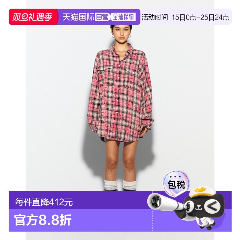 韩国直邮ASIF CALIE 女士女衬衫CA23CSH005PK DIRTYWASHING OVERFIT