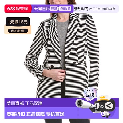 自营Anne Klein Notch Collar Jacket - White 外套 美国直发奥莱