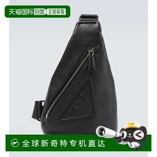 香港直邮Prada 男士 1h可退 普拉达 舒适时 皮革斜挎包 black黑色