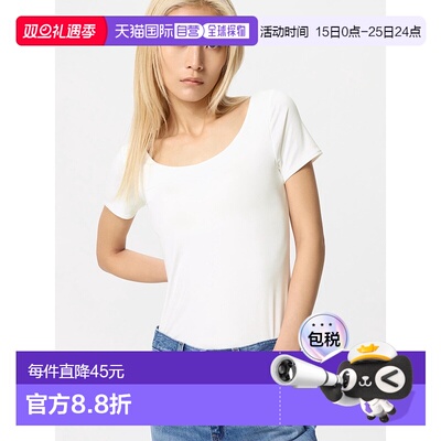 日潮跑腿UNIQLO优衣库 女款Airism文胸T恤短袖 00 WHITE XS 47700