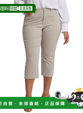 自营 NYDJ Plus Joni Sandbar条纹七分裤-多色 美国奥莱直发