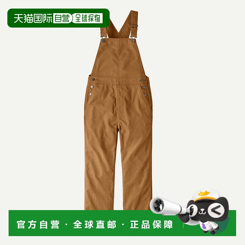 自营欧洲直邮PATAGONIA 女士Point Reyes帆布背带裤工装裤直筒裤