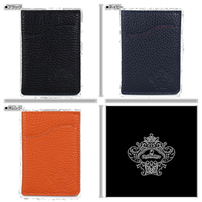 日本直邮Orobianco 通行证盒卡盒 ID 夹男女款卡夹海军 OBCS-009