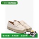 Espadr Camilla 自营Women Leather Coach Chalk Flats Slip