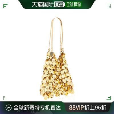 香港直邮潮奢 Rabanne 女士 XL Sparkle Gold-Tone Paillette Hob