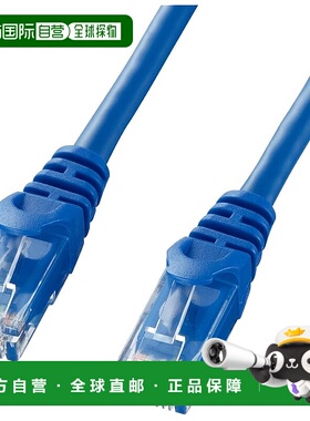 【日本直邮】Sanwa山业 CAT5eLAN电缆UTP/防断 3m 蓝色LA-Y6-03BL
