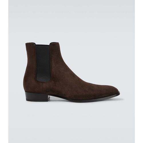 Saint Laurent 圣罗兰 男士 Wyatt 绒面革切尔西靴 001124