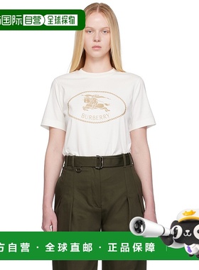 1h可退 香港直邮潮奢 Burberry 巴宝莉 女士 灰白色 Knight Stamp