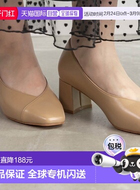 1h可退 日本直邮RANDA 女士3E宽版V字交叉设计高跟鞋 EP35107单鞋