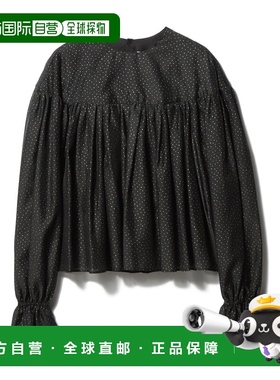 1h可退 日本直邮ESTNATION 女装 闪粉印花宽松衬衫 6110910120050