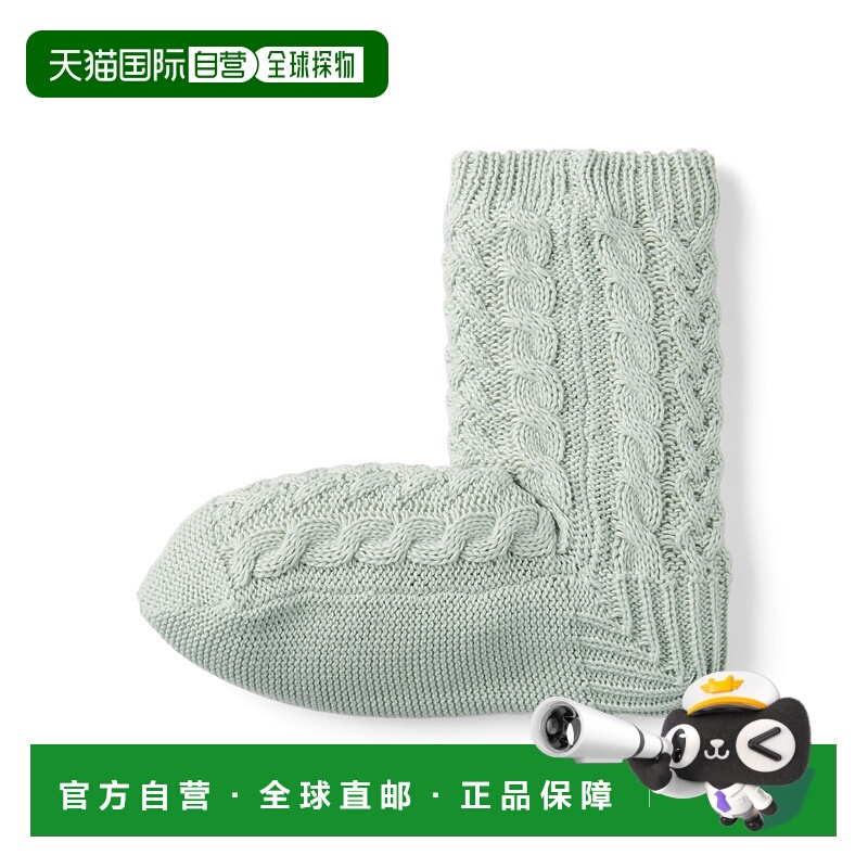 1h可退 日本直邮MUJI 女士 再生聚酯 内侧绒里 直角脚跟防滑 室内