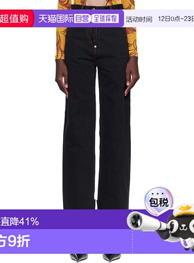 1h可退 香港直邮潮奢 Pushbutton 女士 黑色 Back Panty 牛仔裤 P