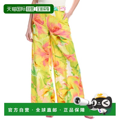 自营 Hemant & Nandita 系腰带亚麻混纺喇叭裤 - 黄色 美国奥莱直