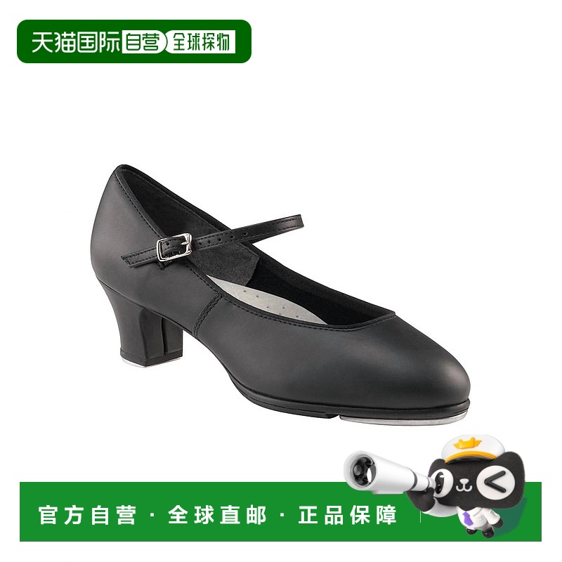 自营capezio女士 Tap Jr. Footlight 鞋 - 中等宽度（黑色）- 黑