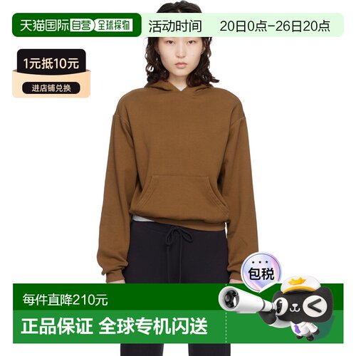 1h可退 香港直邮SKIMS 女士 棕色 Cotton Fleece Classic 连帽衫