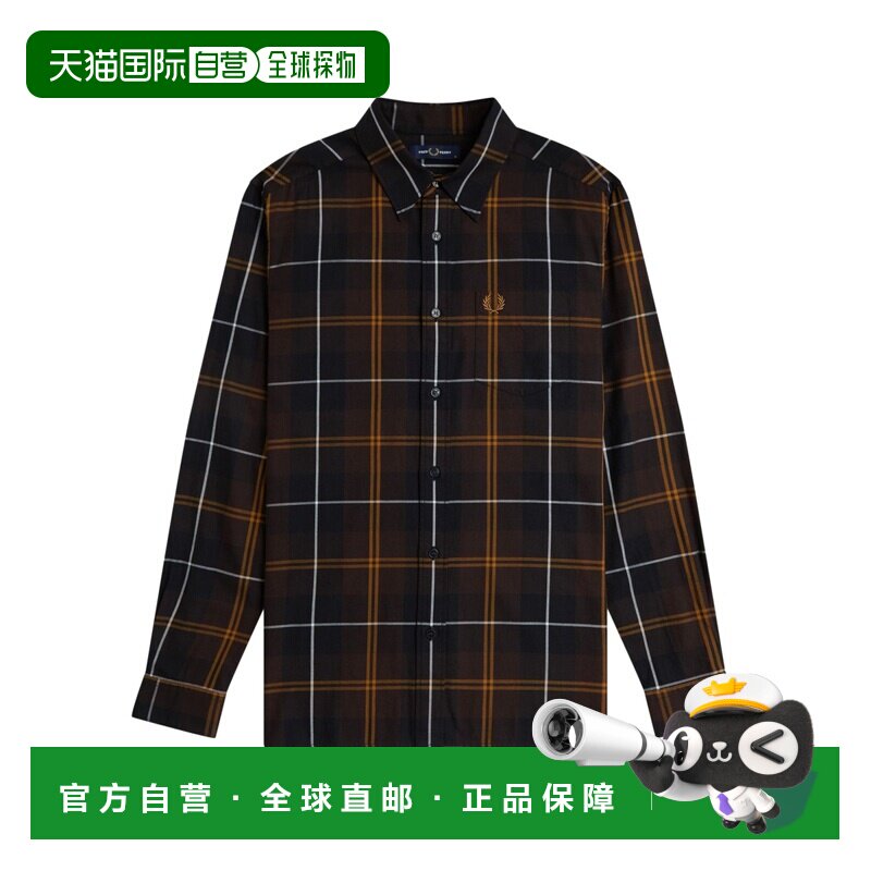 1h可退 欧洲直邮FRED PERRY 男士衬衫 FPM34575933C AW2026 棕色图片