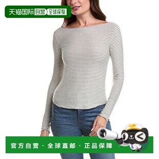 灰色 自营Project Zinnia条纹船领T恤 美国奥莱直发 Social