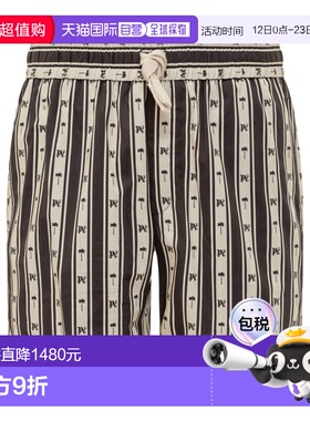 1h可退 香港直邮Palm Angels 棕榈天使 男士 条纹花押字短裤 PMCB