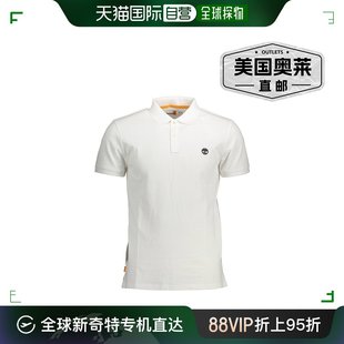 衬衫 直发 白色 Polo 男式 棉质 美国奥莱 Timberland