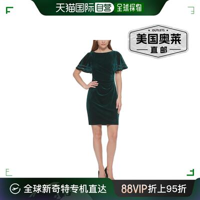 jessica howard娇小女式天鹅绒飘袖鸡尾酒会礼服和派对礼服 - Hun