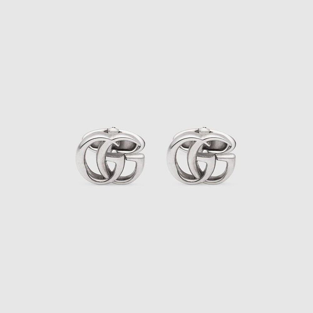 Gucci古驰925银双G袖扣