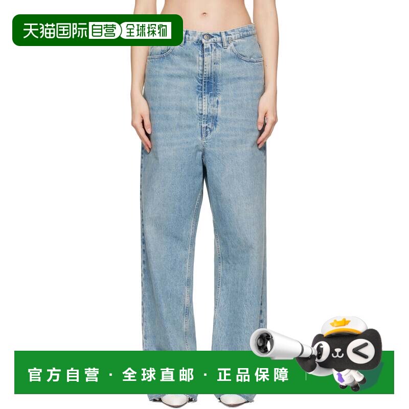 香港直邮Maison Margiela 马丁 马吉拉 女士 蓝色 Wide-Leg 牛仔