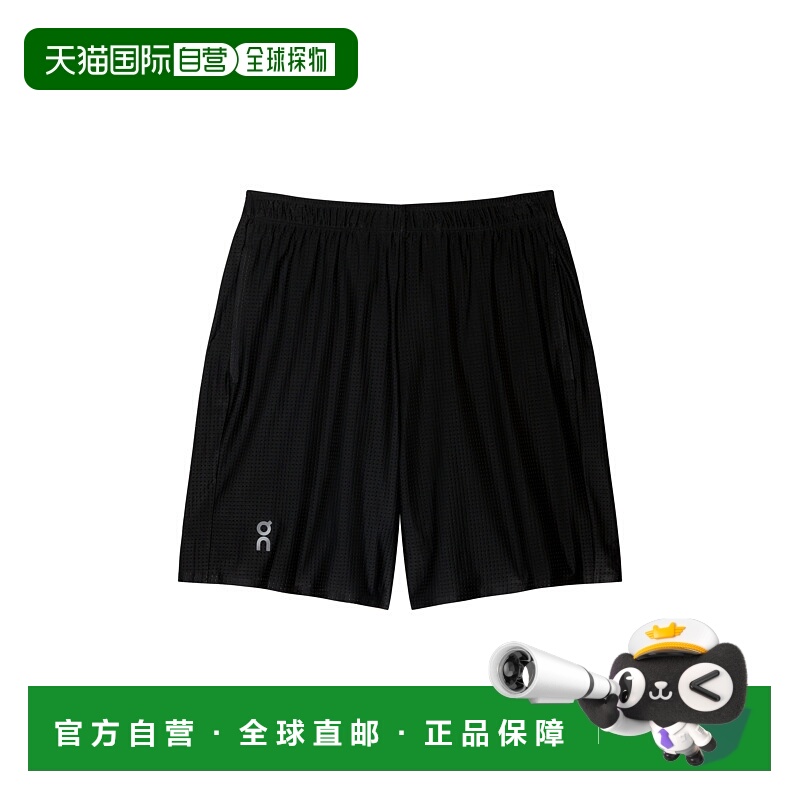 日潮跑腿ON昂跑 男士 Pace 网眼短裤 Black S 1mf1006新款男款