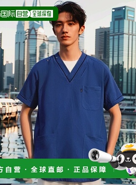 【日本直邮】Mizunoo 医用手术服 男女皆宜高度耐用 深蓝色S MZ00