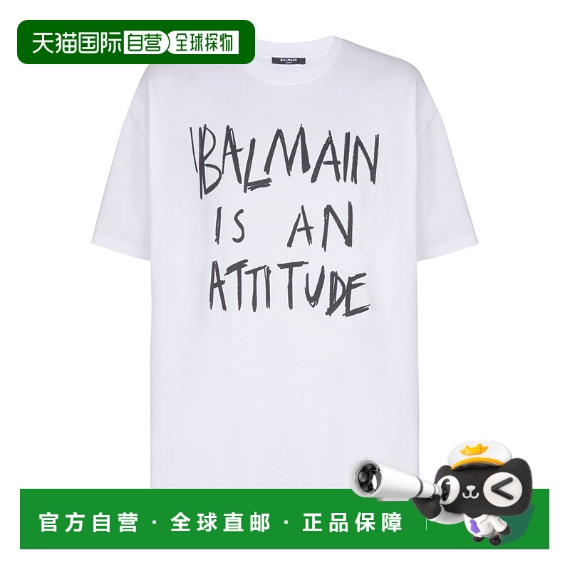 香港直邮Balmain 印花T恤 GH1EG225GF40