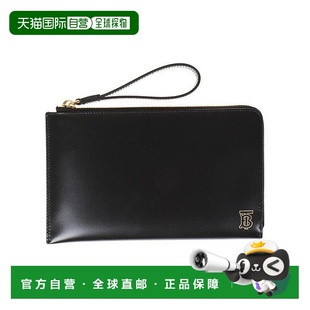 黑色 香港直邮BURBERRY AW2019 80091871 拉链手拿包 女士单肩包