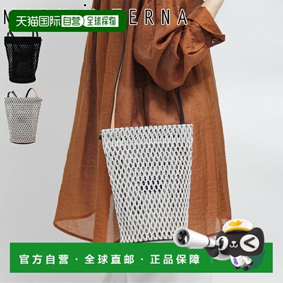日本直邮MARY ALTERNA 包单肩包迷你网袋篮包真皮轻便白色白色黑