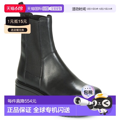欧洲直邮Vagabond女鞋靴子欧美风厚底切尔西靴黑色短靴烟筒靴新款