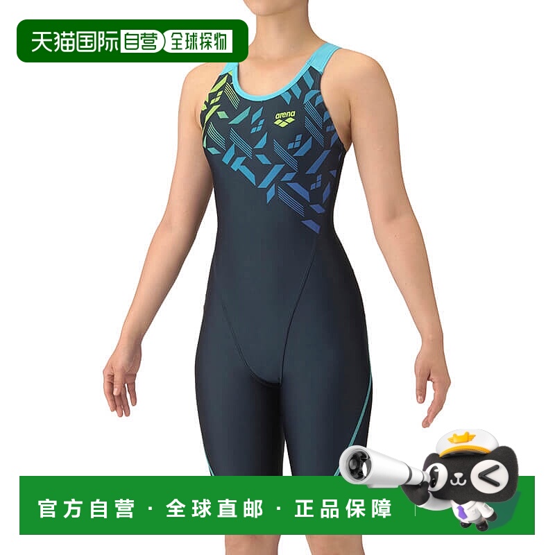 日本直邮Arena Fitness 连体紧身裤（露背半腿带衬垫）AS5FWF11L