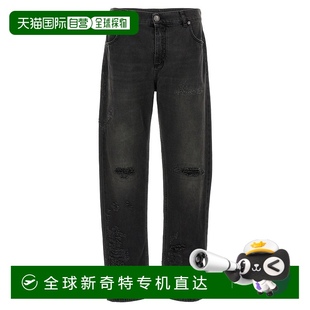 香港直邮潮奢 巴尔曼 1h可退 Balmain DH1MI04 男士 腰带环牛仔裤