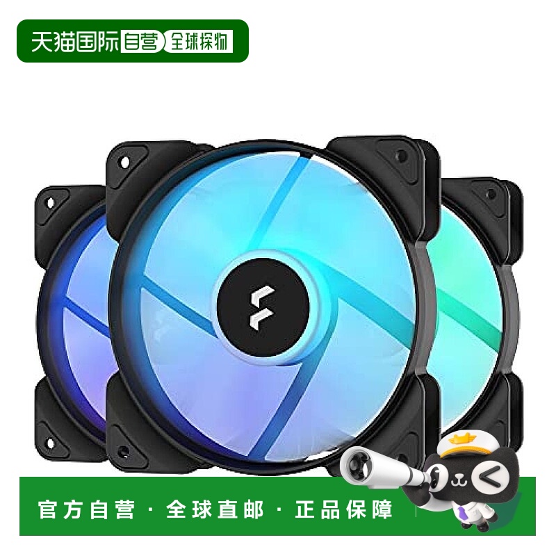 【日本直邮】Fractal Design机箱散热器Aspect 12 RGB黑色4pinPWM