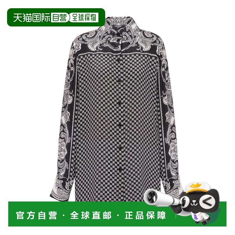 香港直邮Balmain 佩斯利花纹衬衫 CF1HS320SD29