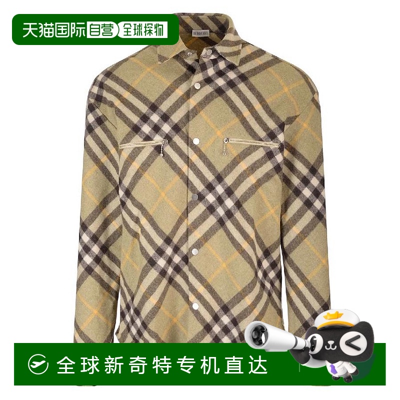自营 Burberry格子图案长袖夹克-猎人ip格子 【美国奥莱】直发