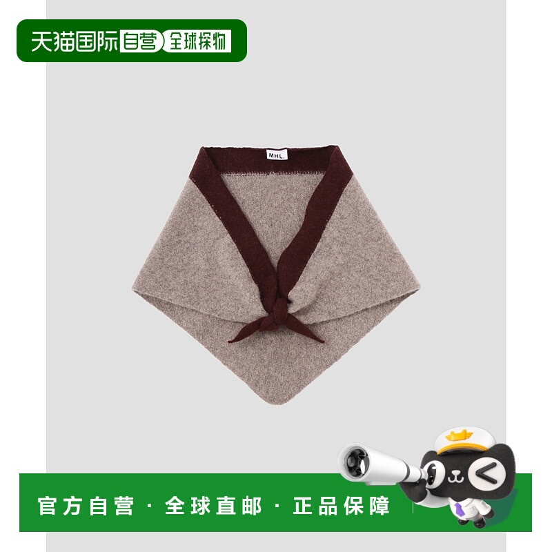 1h可退 日本直邮MHL. 女装 羊毛 三角围巾 配色边设计 5955278201