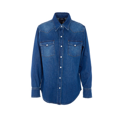 A.P.C. 女士T恤 COHMEF12644IAL SS2026 蓝色