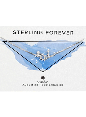 自营 sterling forever精致星座项链 - 银-处女座 美国奥莱直发