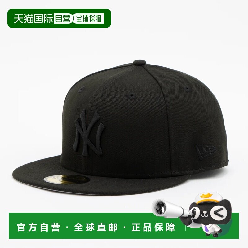 日本直邮New Era 5950 NEW YORK YANKEES 棒球帽 黑色遮阳帽